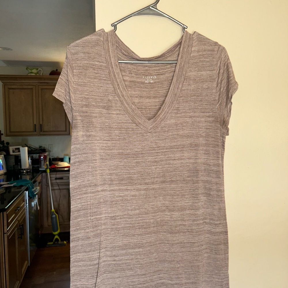 Merona Pink Fitted Cap Sleeve T-Shirt